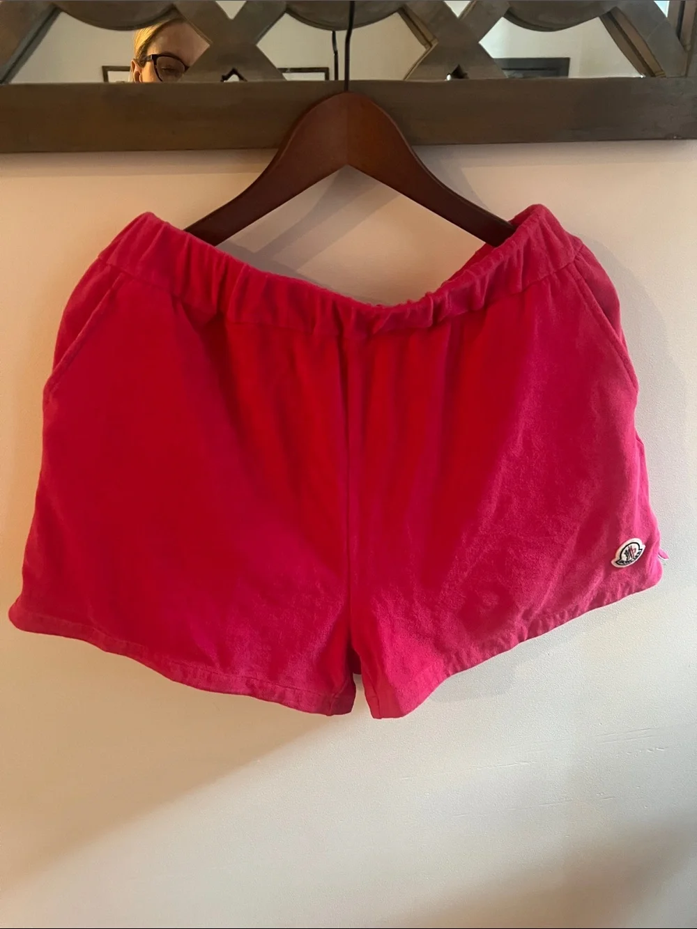 Moncler Hot Pink Terry Athletic Shorts